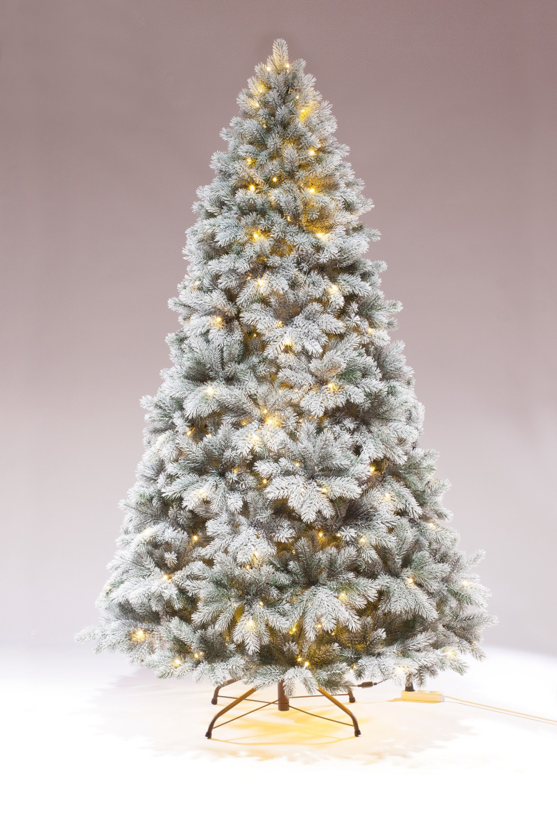 картинка Ель «Летиция с освещением заснеженная» напольная